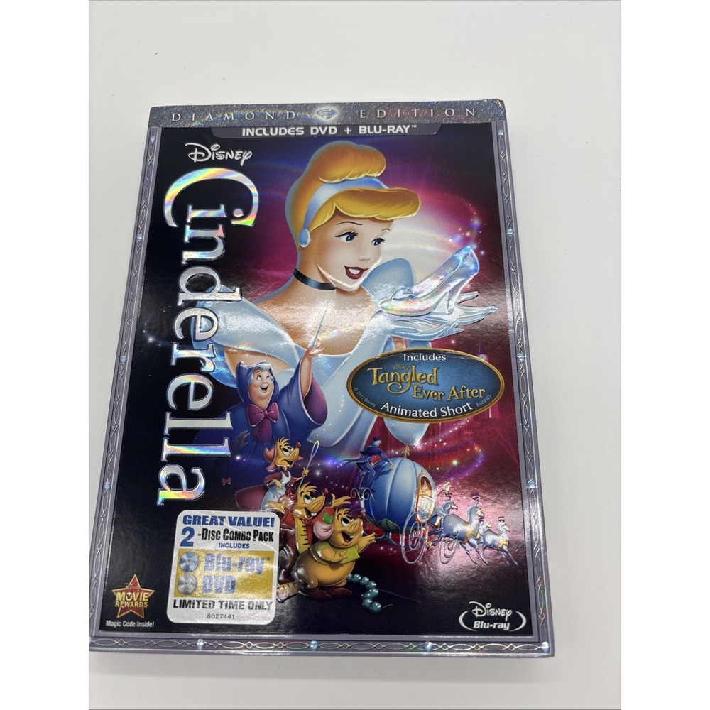 Brand New Cinderella, Two Combo‎ Blu-Ray And Dvd With Tangled Ever After